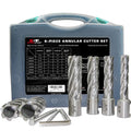 Annular Cutter Set 6 Pcs 7/16 to 1-1/16 in - Durable HSS Core Bits