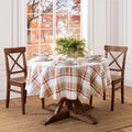 Elrene Home Fashions Seneca Plaid Cotton Oval Tablecloth 60x84