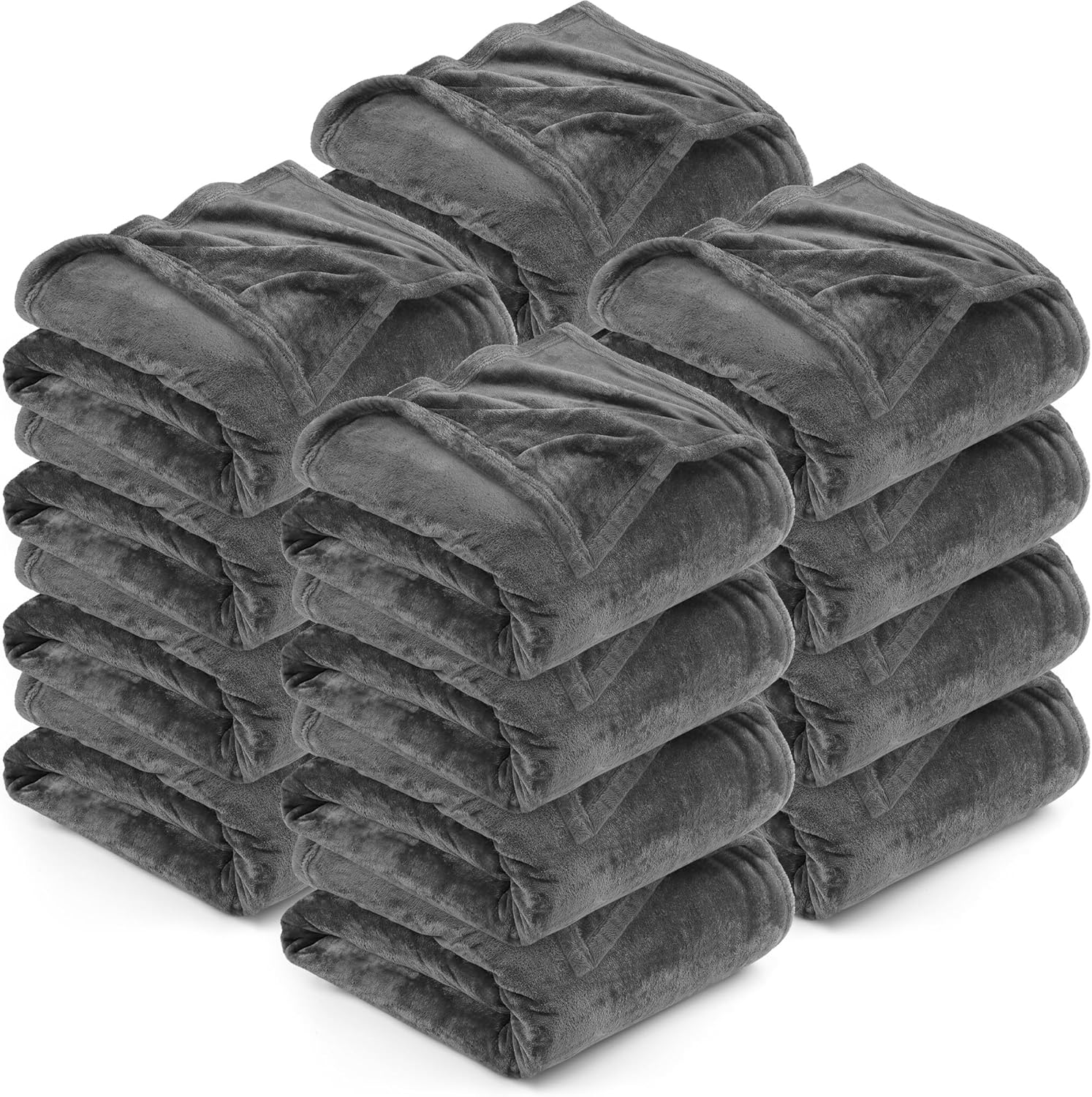 Utopia Bedding Grey Fleece Blanket - Luxury Soft Throw 50x60 in