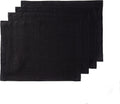 Linen Black Placemats Set of 4 for Fall and Holiday Dining