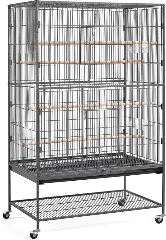 X-Large Parrot Cage with Rolling Stand for Medium Birds