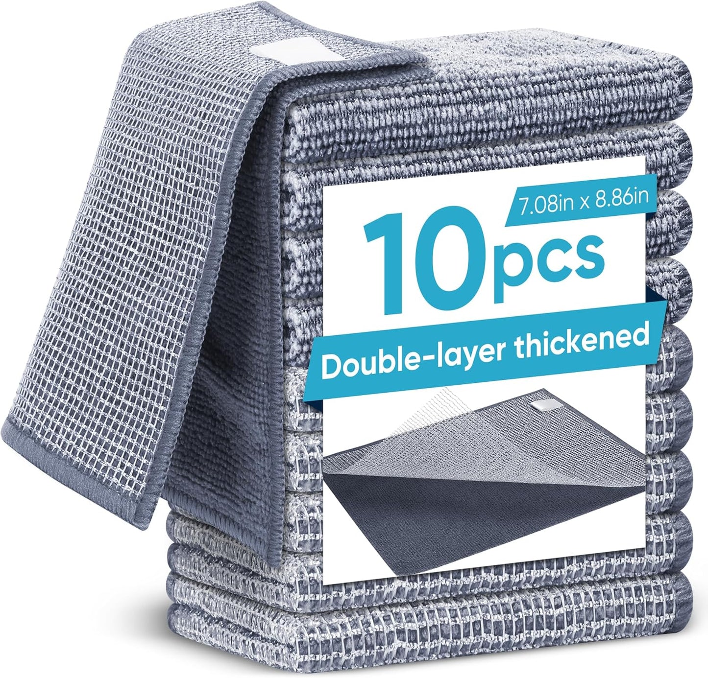Non-Scratch 2-Layer Wire Dish Rags - Kitchen Cleaning Essential