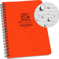 Rite in the Rain Weatherproof Side Spiral Notebook - Orange Cover, Waterproof & Durable
