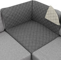 Sectional Couch Slip Cover 30x30 in Charcoal Linen - Durable