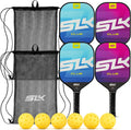 SLK Club Pickleball Paddle Set of 4 - Starter Bundle for Beginners