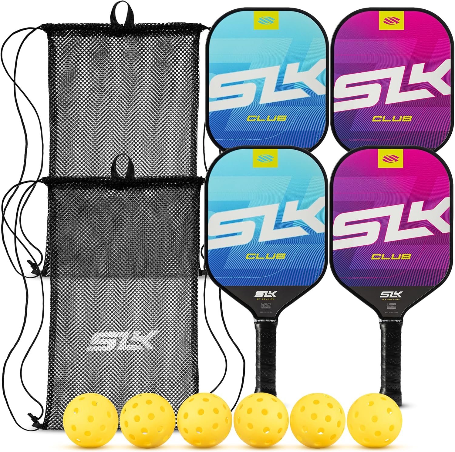 SLK Pickleball Paddles Set of 2 for New Players and Families