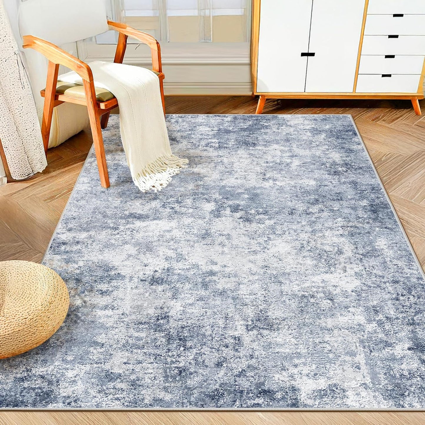 WITSHOCK 4x6 Area Rugs for Living Room - Modern Abstract Design