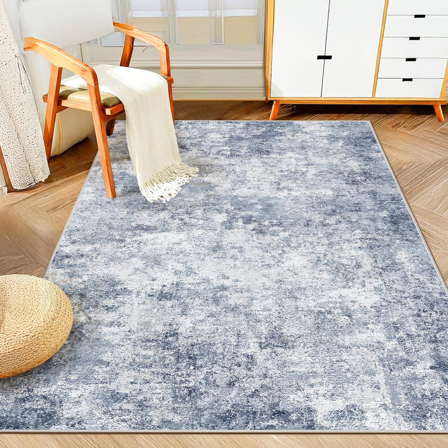 WITSHOCK 4x6 Area Rugs for Living Room - Modern Abstract Design