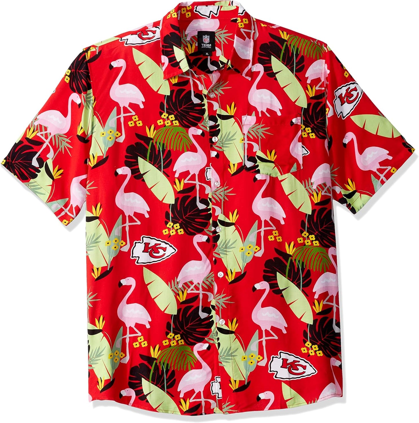FOCO Men's NFL Team Logo Floral Aloha Button Up Shirt Review