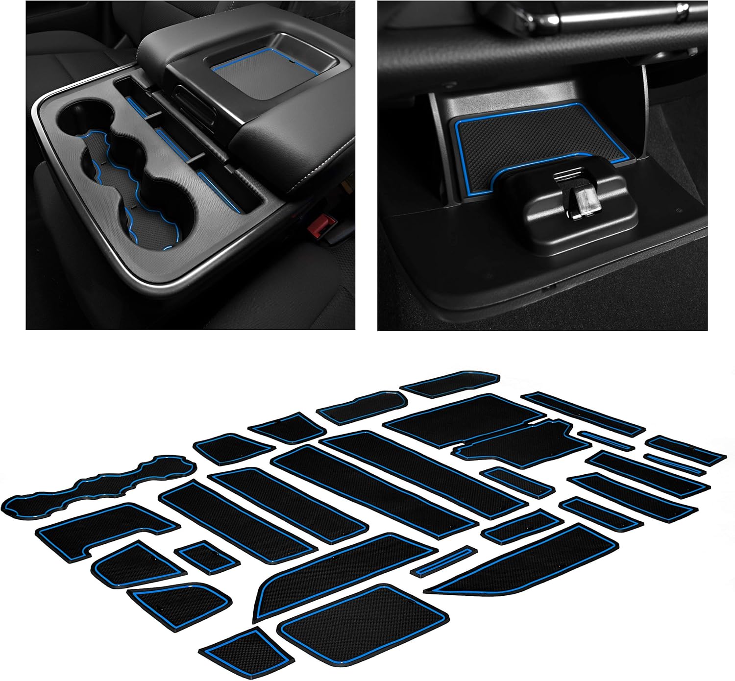 Custom Non-Slip Cup Holder Inserts for Chevy Silverado 1500