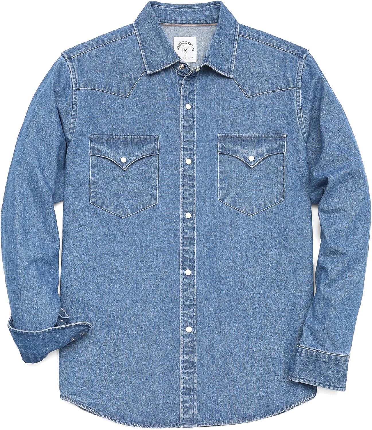 Dubinik Mens Button Up Shirts Long Sleeve Casual Work Shirt