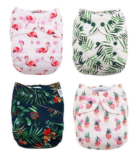 The Hollywood Hotel Cloth Pocket Diapers 4-Pack with Inserts