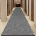 20 ft Jute Entryway Runner Rug for Hallway - Grey Non Slip Mat
