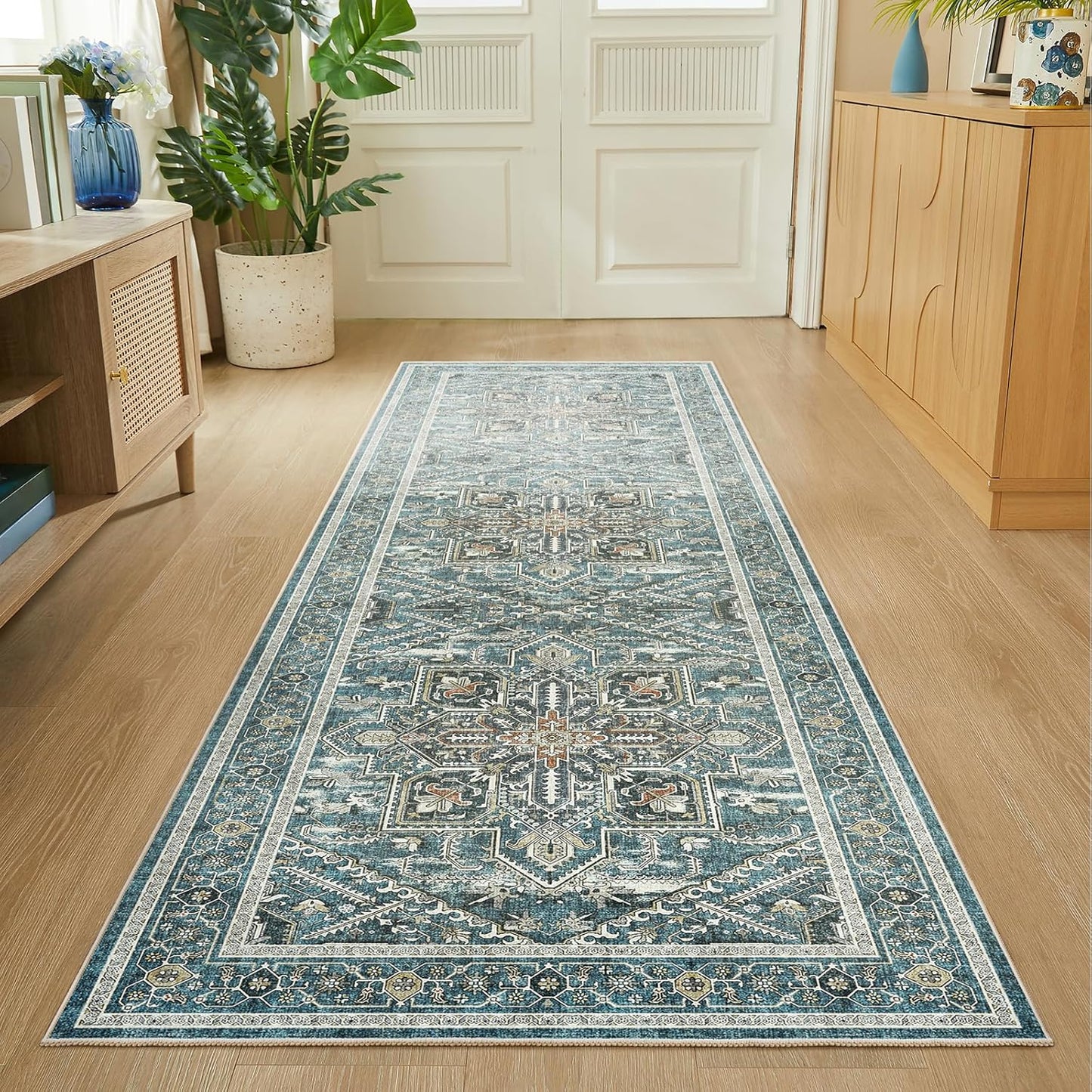 WITSHOCK Living Room Area Rugs 3X10: Soft Non-Slip Boho Carpet