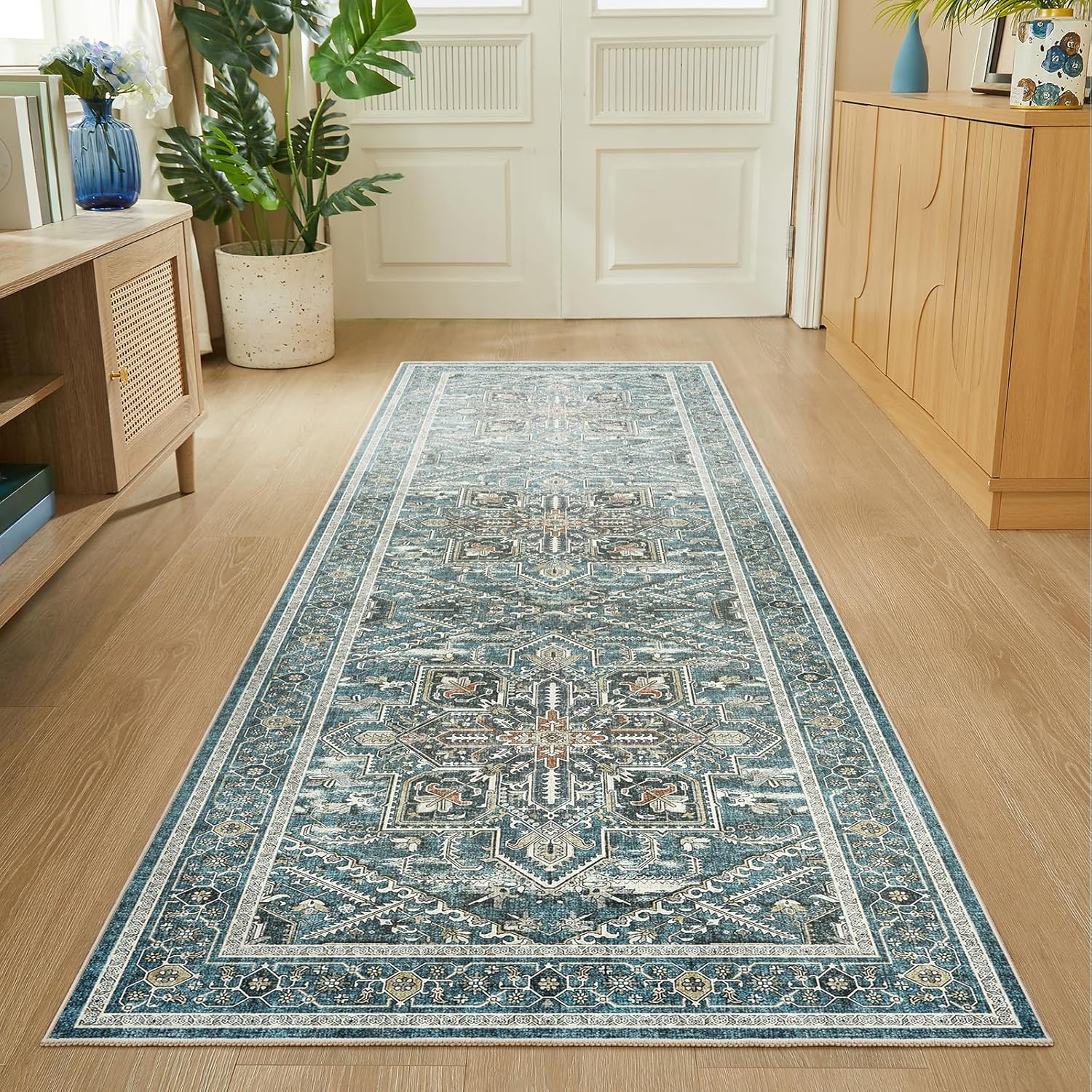 WITSHOCK Living Room Area Rugs 3X10: Soft Non-Slip Boho Carpet