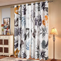 Light Filtering Floral Curtains 52Wx84L - 50% Blackout, Vibrant Gray