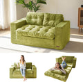 Green Convertible Sofa Bed 2-in-1 Folding Couch - Pull Out Loveseat