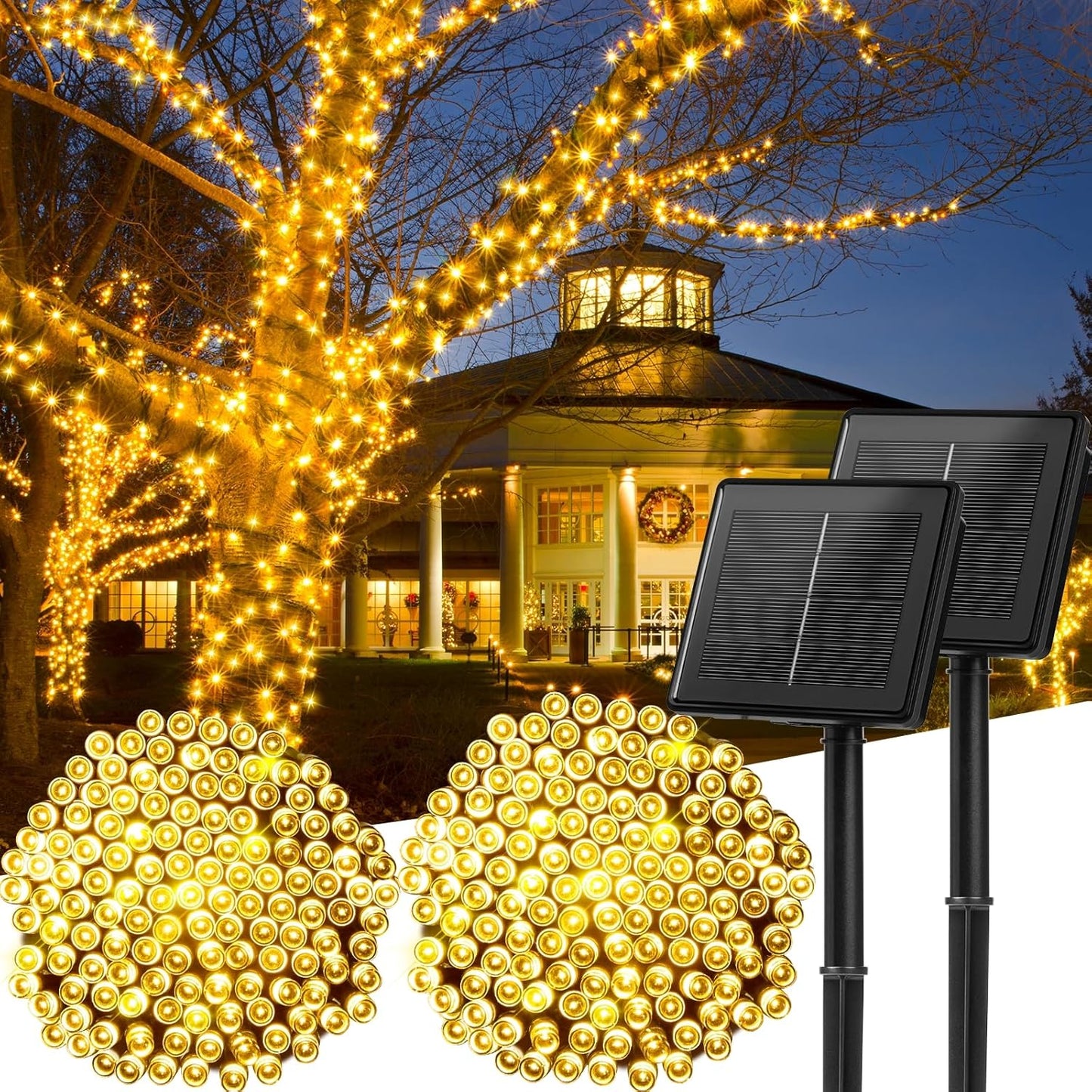 Solar String Lights Outdoor Waterproof for Festive Ambiance