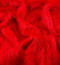 Shaggy Faux Fur Fabric by the Yard 60 in Wide - Red Long Pile