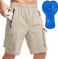 Men's cycling shorts with 3D padding and pockets for outdoor rides