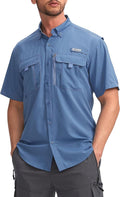 Lightweight Men's Fishing Shirts with UPF50+ and Zippered Storage