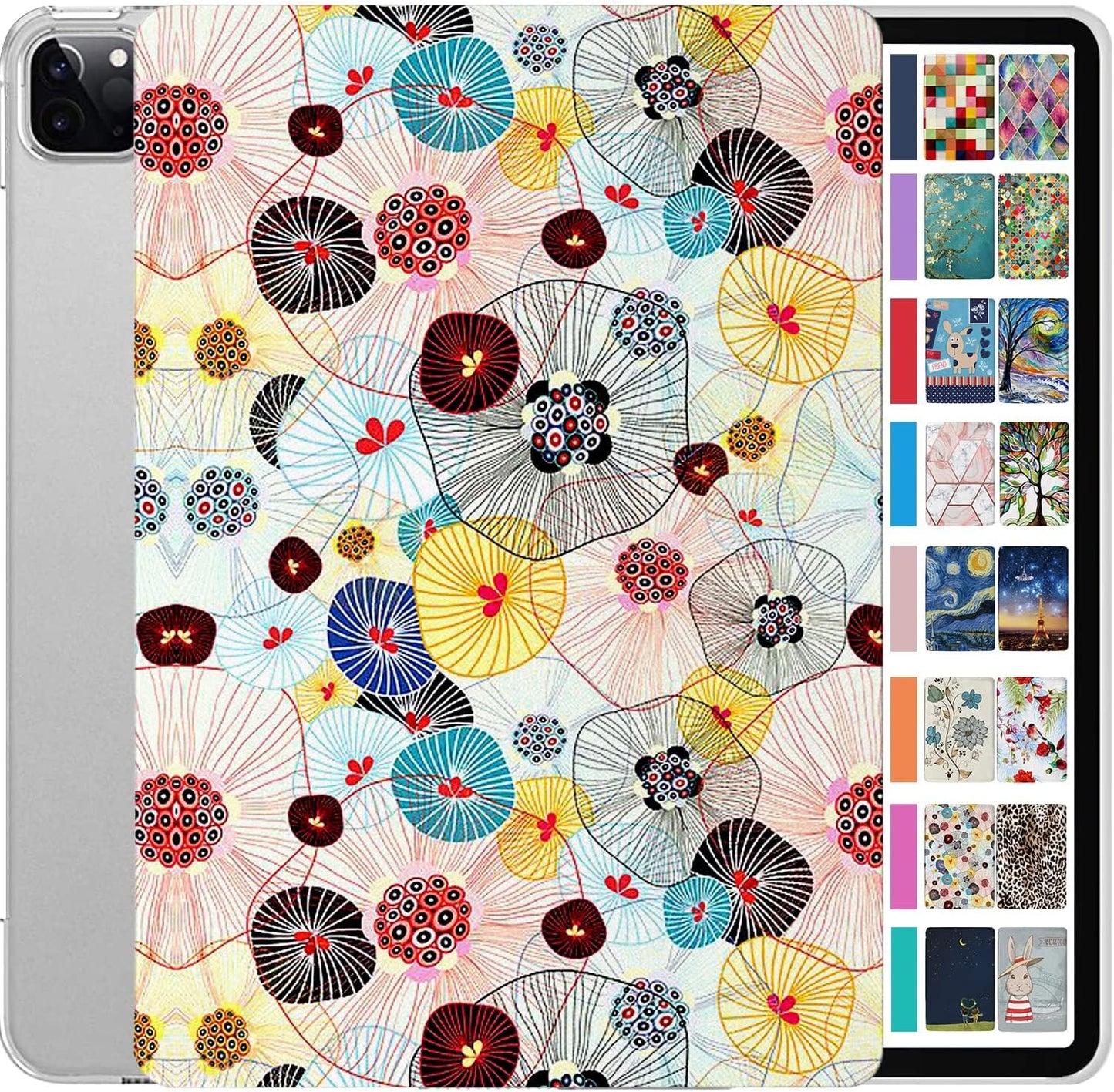 DuraSafe iPad PRO 11 Inch Case - Stylish Yarn Flowers Design