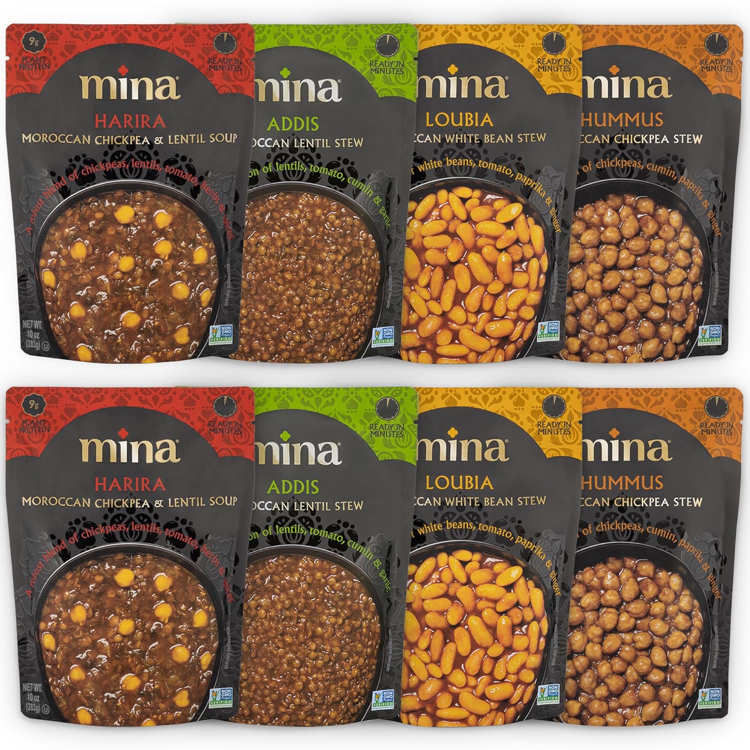 Mina Moroccan Lentils and Chickpeas Variety Pack - Healthy Snacks