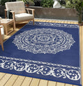 Garvee Waterproof Outdoor Rug 8x10 ft - Reversible Patio Mat