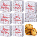 Christmas Cookie Tins 6 Pack Square Metal Boxes - Holiday Gift Sets