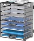 Paper Letter Tray Desk Organizer 9-Tier with Handles - Space Saving