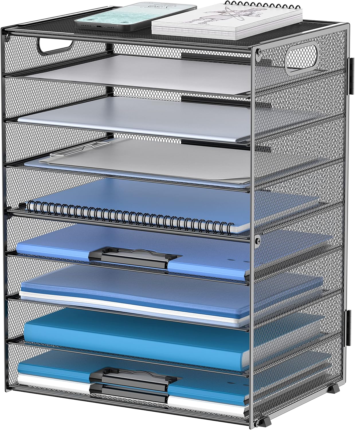 DALTACK Black 9-Tier Desk Organizer - Efficient File Management