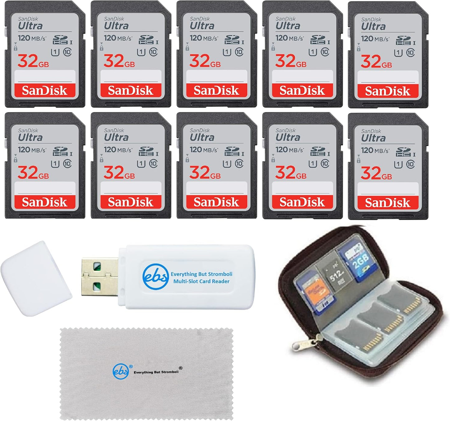 SanDisk 32GB Ultra SD Memory Card Bundle with Reader and Wallet