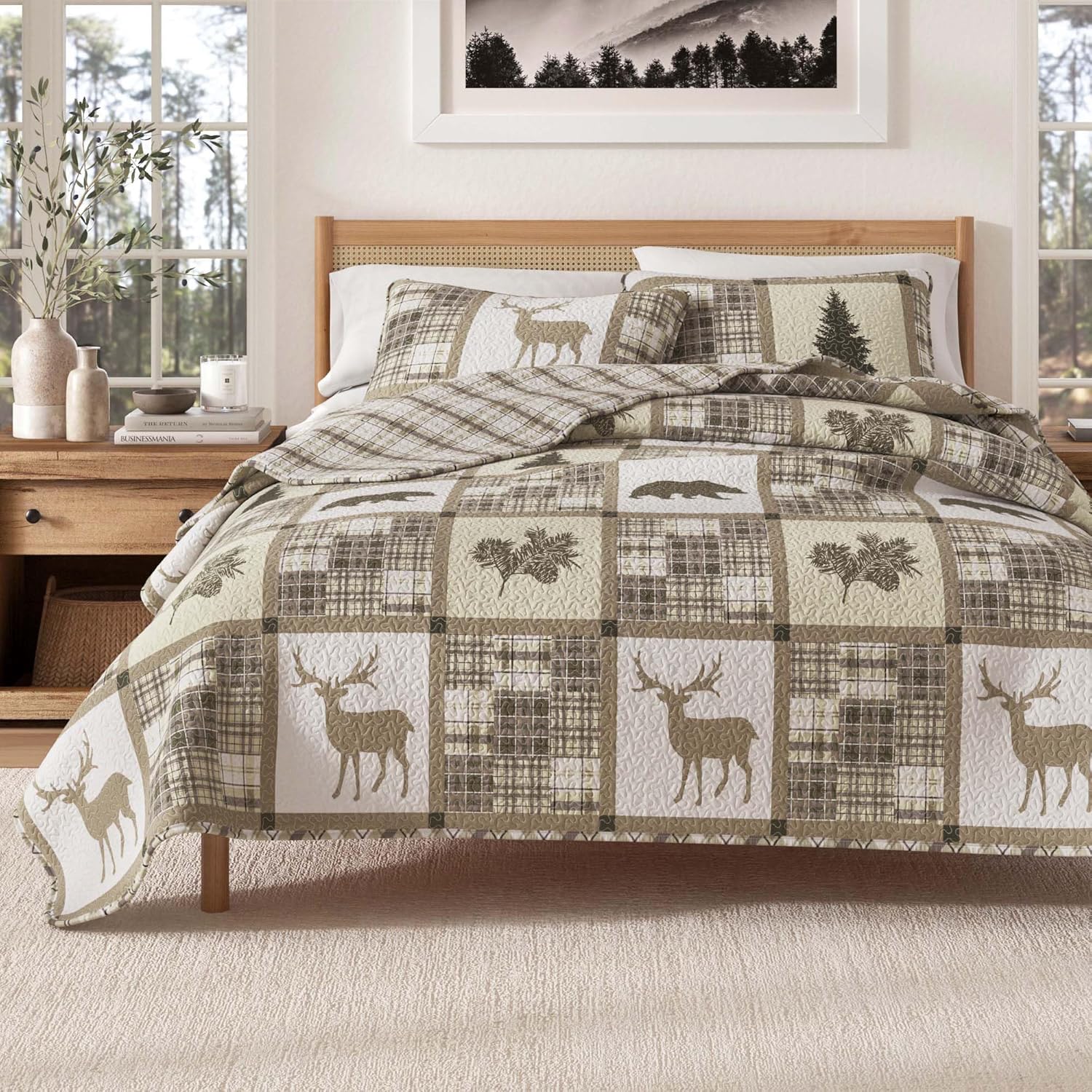 Great Bay Home Lodge Bedspread Full/Queen Quilt Set Review