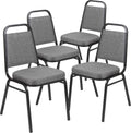 Flash Furniture HERCULES 4 Pack Trapezoidal Back Stacking Banquet