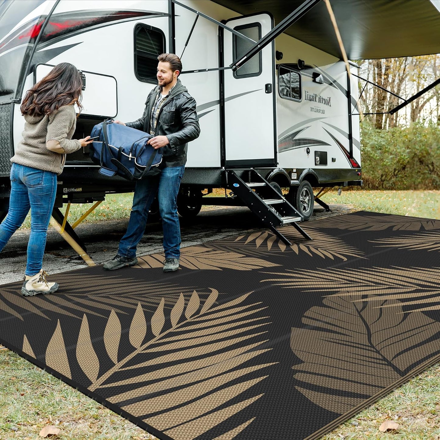 GENIMO Outdoor Rug 10ft x 20ft Waterproof for Patios and More