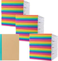 Composition Notebook Journals 72-Pack - Compact Rainbow Spines