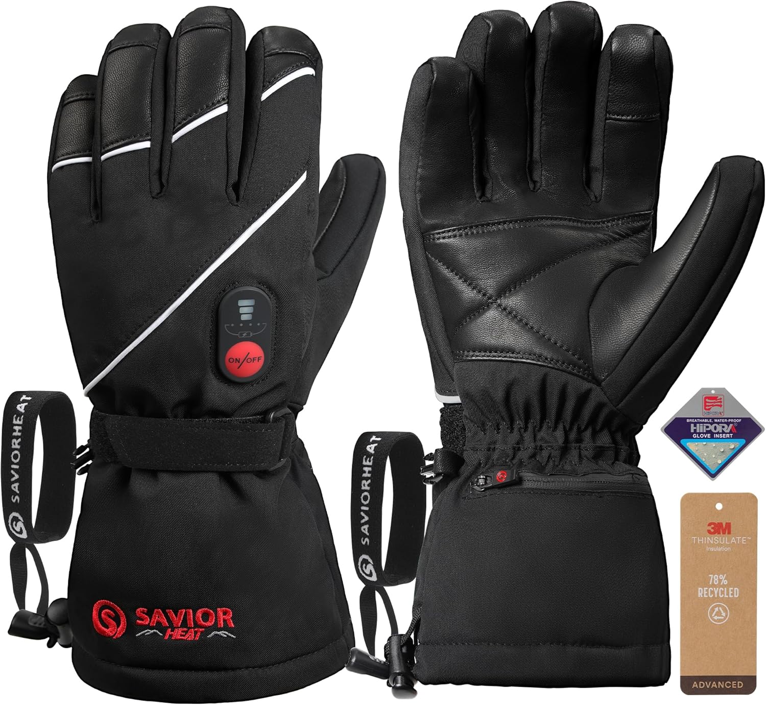 SAVIOR HEAT Heated Gloves for Men Women - Instant Warmth & Comfort