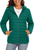 TACVASEN Women's Lightweight Puffer Jacket with Hood - Packable Warm
