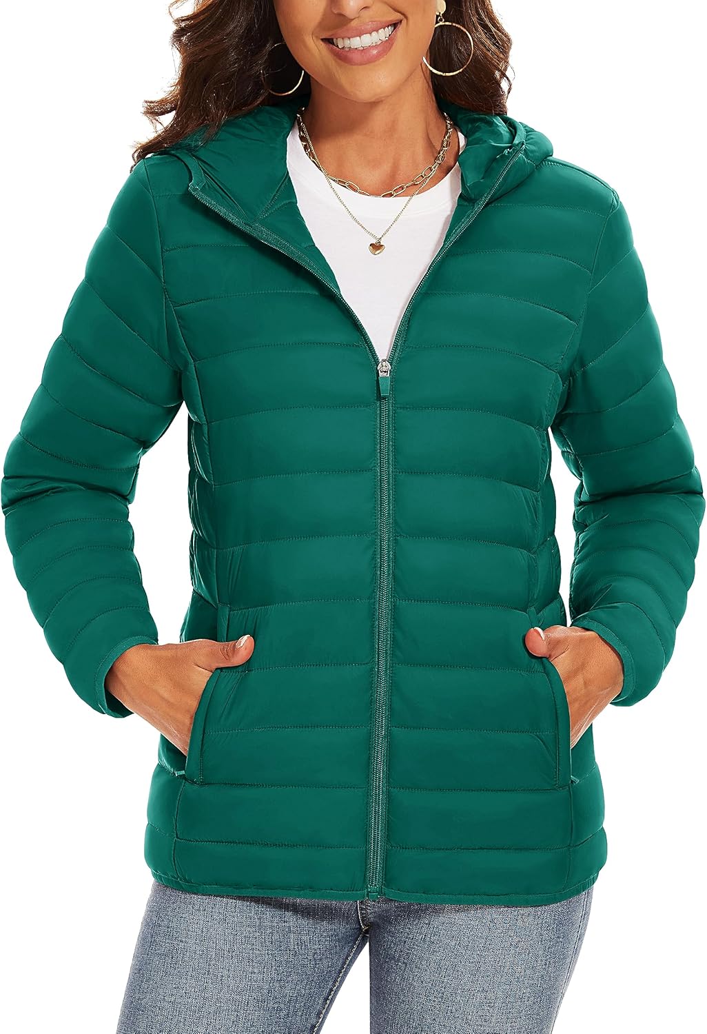 TACVASEN Women's Lightweight Puffer Jacket for Winter Comfort