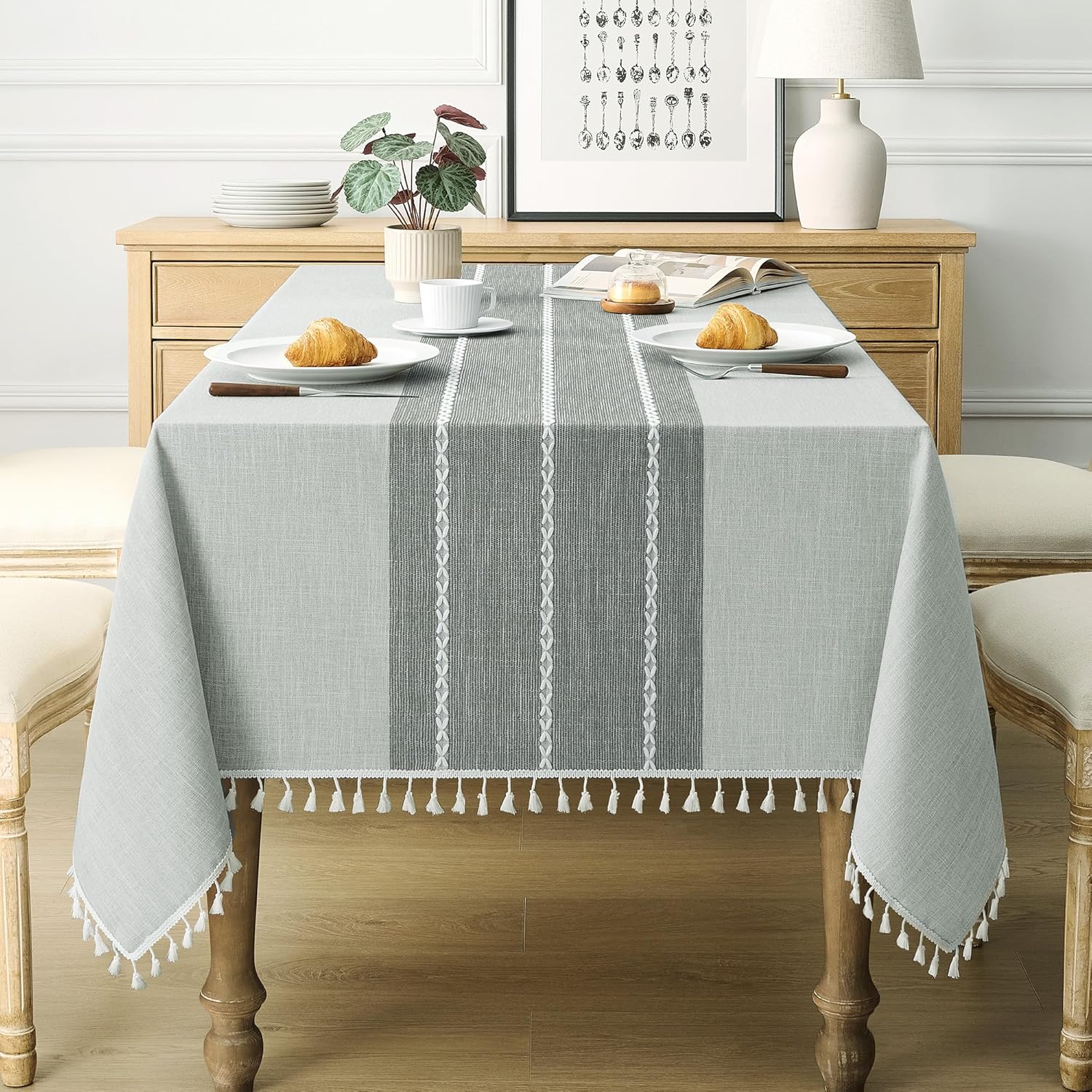 puredown Rustic Rectangle Tablecloth for Elegant Dining