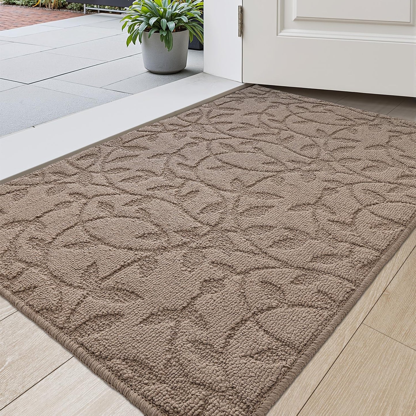 DEXI Front Door Mat Non Slip Dirt Trapper for Entryway Use