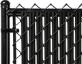 Black 8ft Ridged Privacy Slats for Chain Link Fences - Single Wall