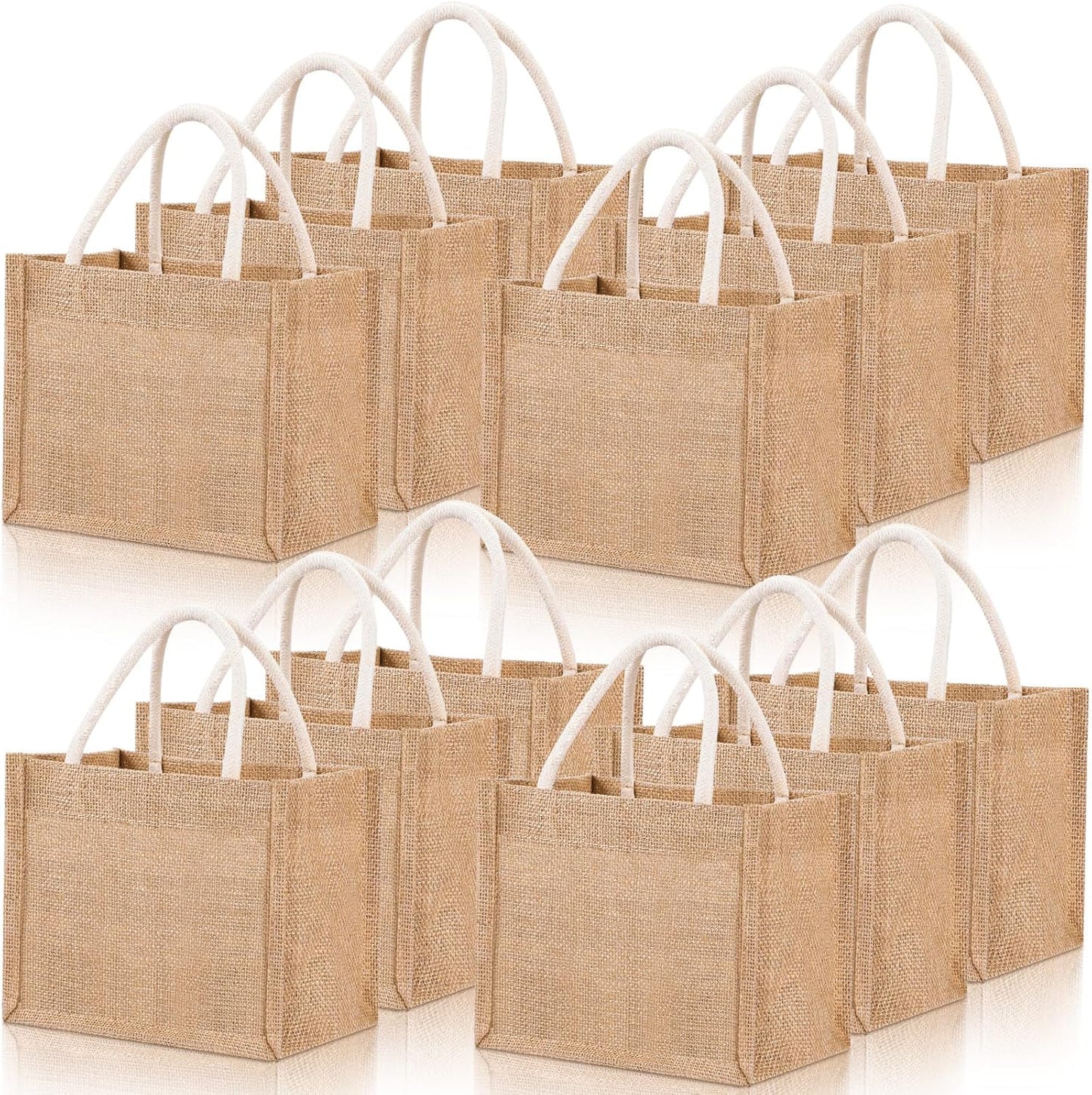 Cunno Mini Jute Reusable Tote Bags for Weddings and Gifts