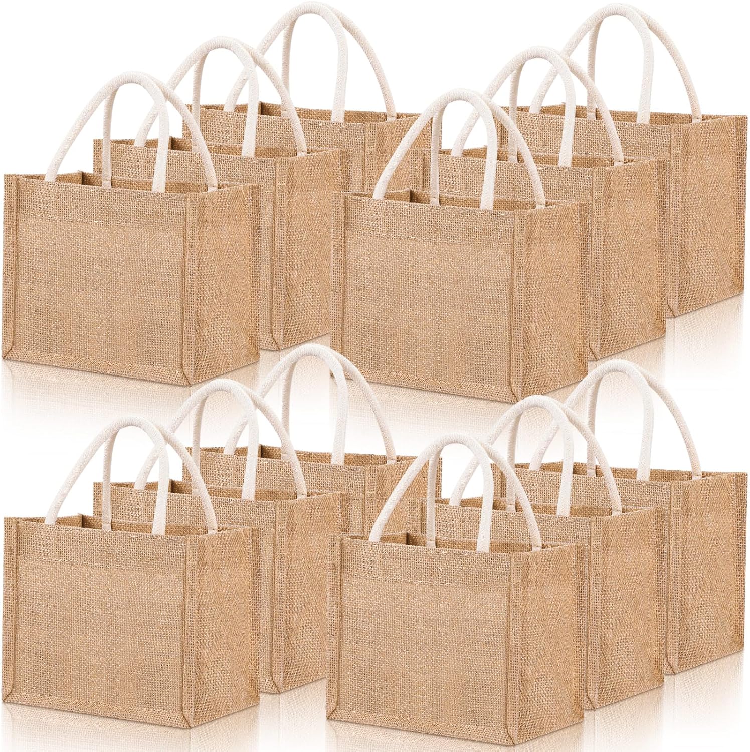 Cunno Mini Jute Reusable Tote Bags for Weddings and Gifts