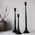 Denique Iron Taper Candle Holder Set of 3 for Home Decoration