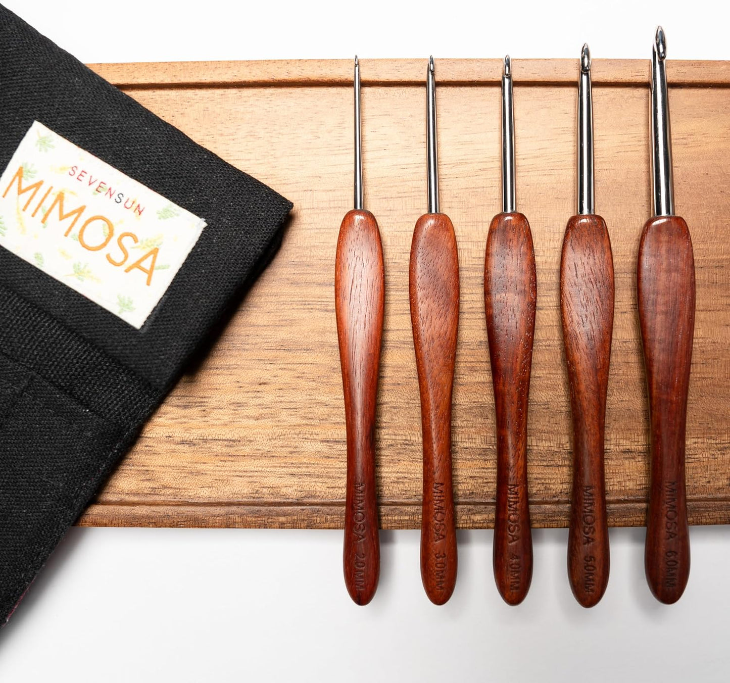 SEVENSUN Crochet Hooks Set - Ergonomic Stainless Steel Needles