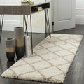 Hudson Shag Runner Rug by SAFAVIEH with Modern Trellis Pattern