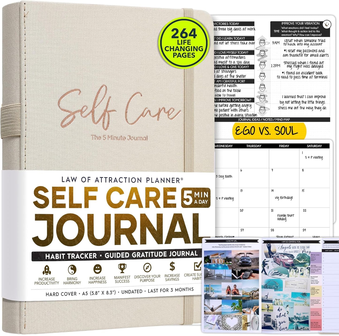 Self Care Journal for Mental Health & Manifestation Goals