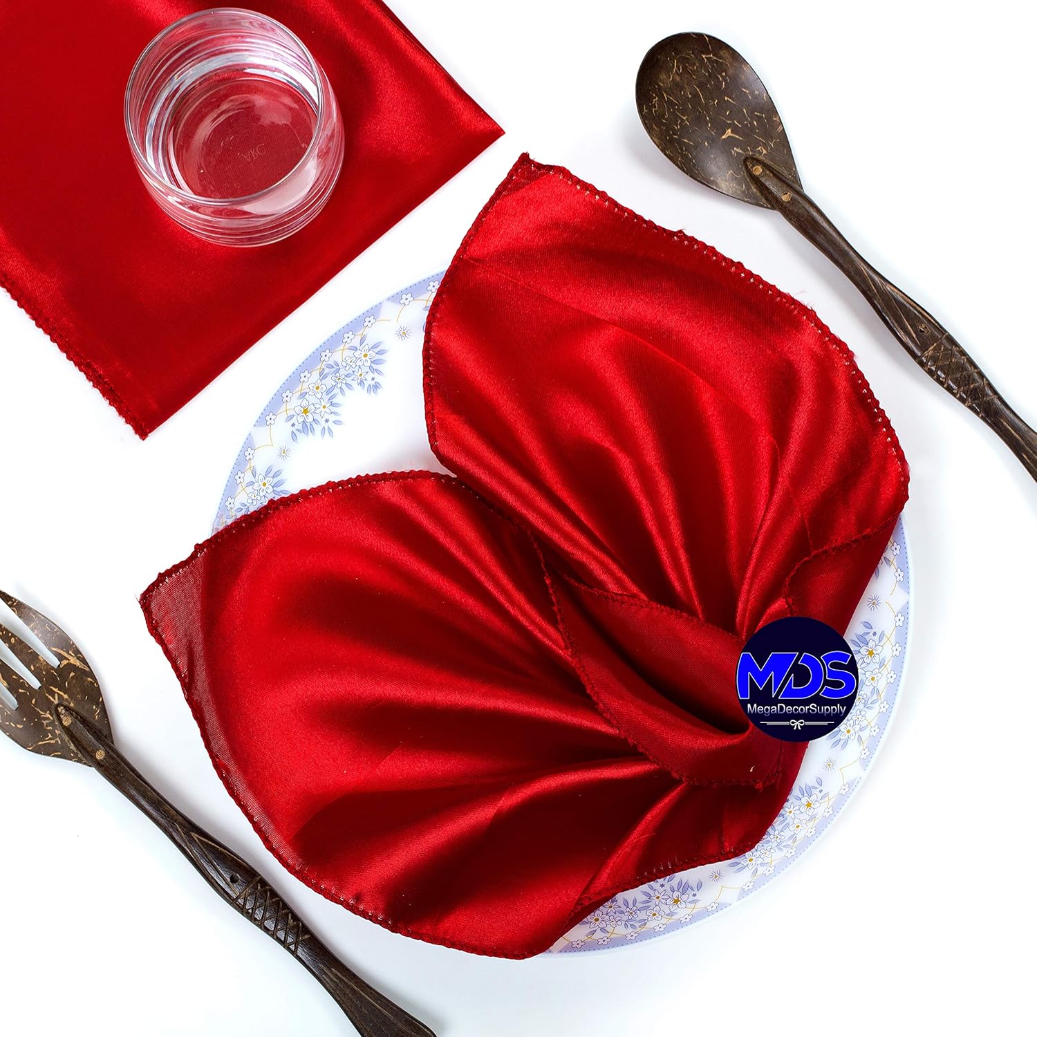 MDS Christmas Satin Cloth Napkins for Holiday Celebrations