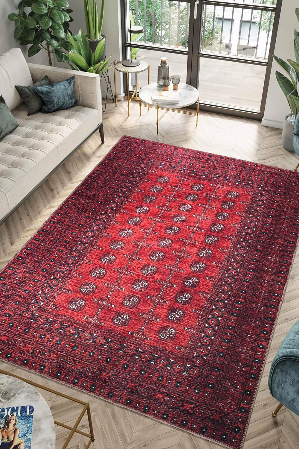 Keen Home Design 5x7 Rug - Vintage Machine Washable Area Rug